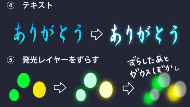 短い手順で発光エフェクト ワンドロで使えそうなキラキラ表現の