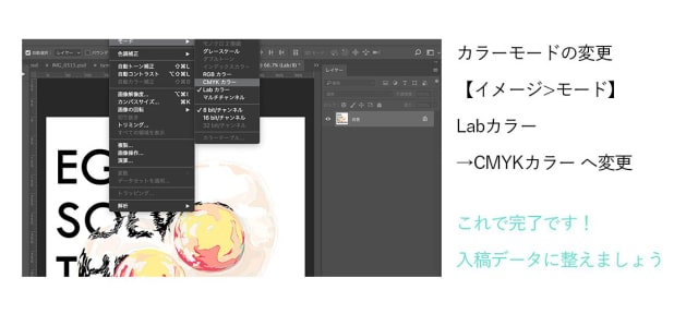 Rgbからcmykへの変換をきれいに Lab経由で色味を残す Photoshop お絵かき図鑑