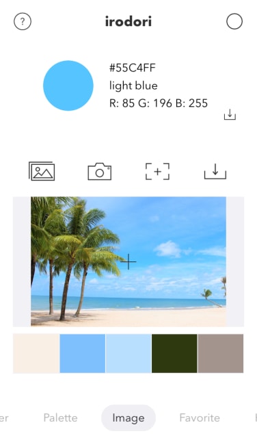 直感的なUIで好みの配色が探せるアプリ「irodori」