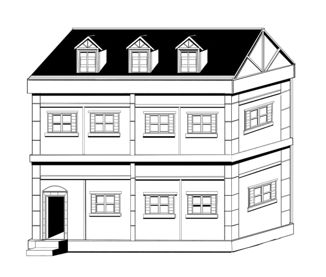 簡単な建物の描き方 図形ツールや直線ツールを活用しよう お絵かき図鑑