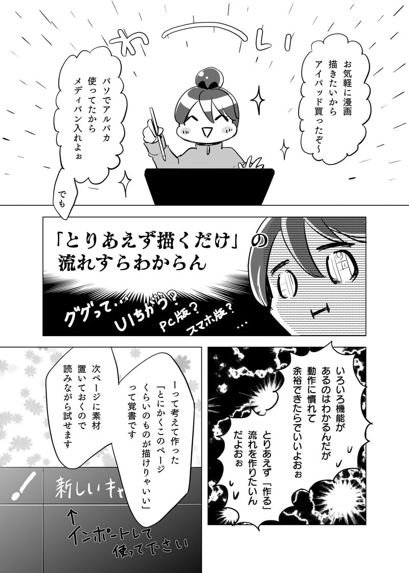 制作する漫画