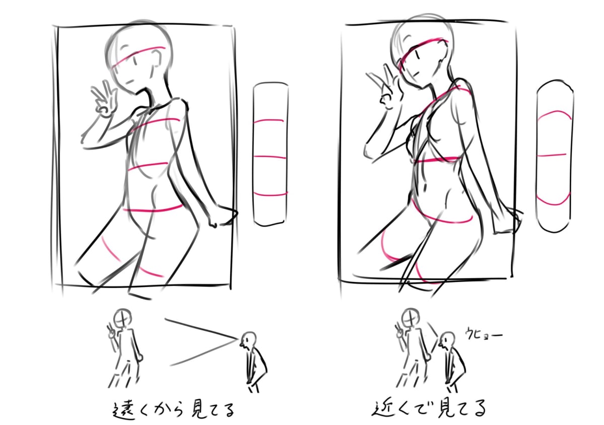 二つのイラストを見比べてみよう