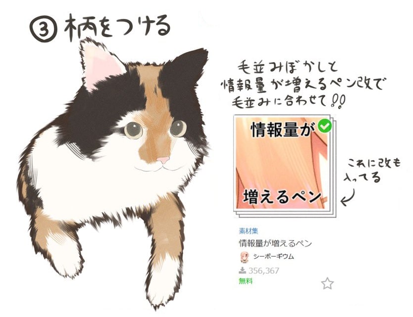 柄をつける