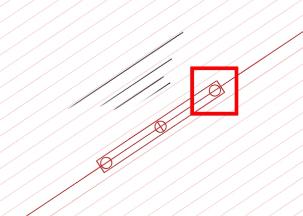 直線定規の角度を変える