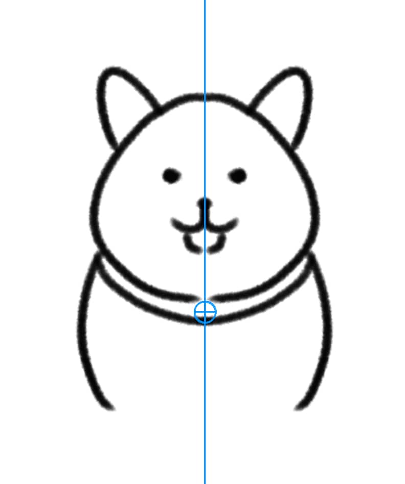 正面顔を描くときに便利