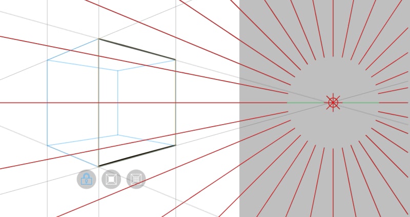 右側の辺を描く