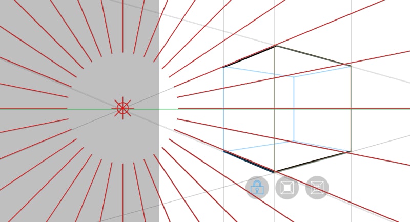 左側の辺を描く
