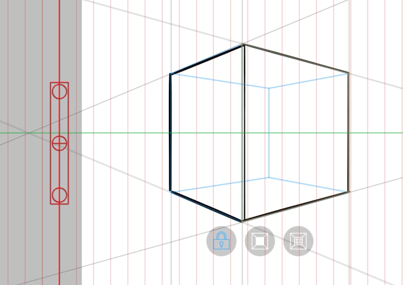 垂直方向の辺を描く