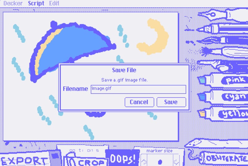 GIFファイルを出力する