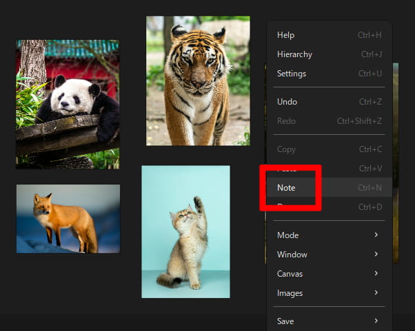 テキスト入力を表示する