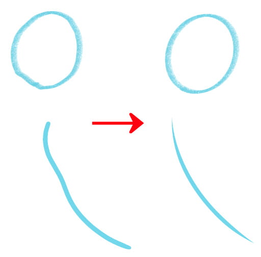 ブラシ設定に基づいた補正が可能