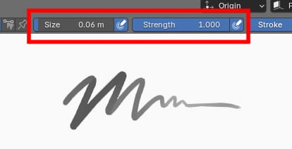 ブラシサイズや筆圧を調整する
