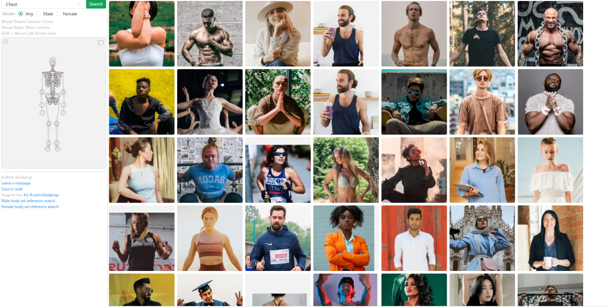 パーツの写真が一覧で表示される