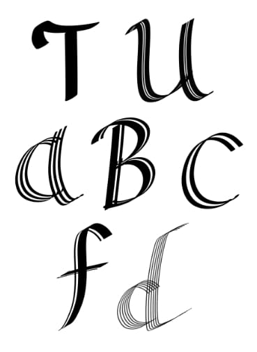 カリグラフィーペン7本セット