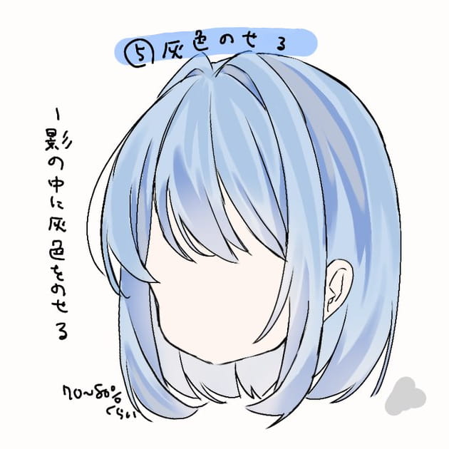 灰色を乗せる