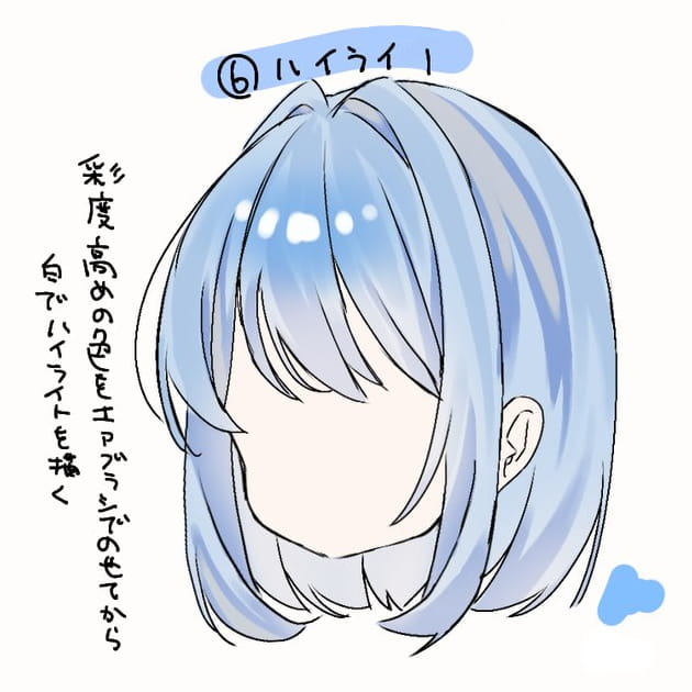 ハイライトを塗る
