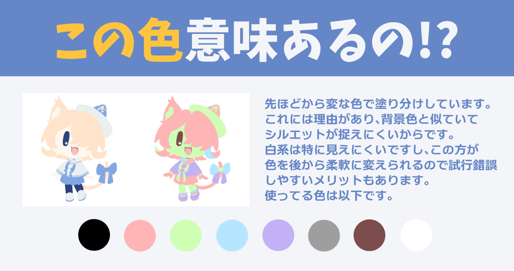 パーツ分けの色は？
